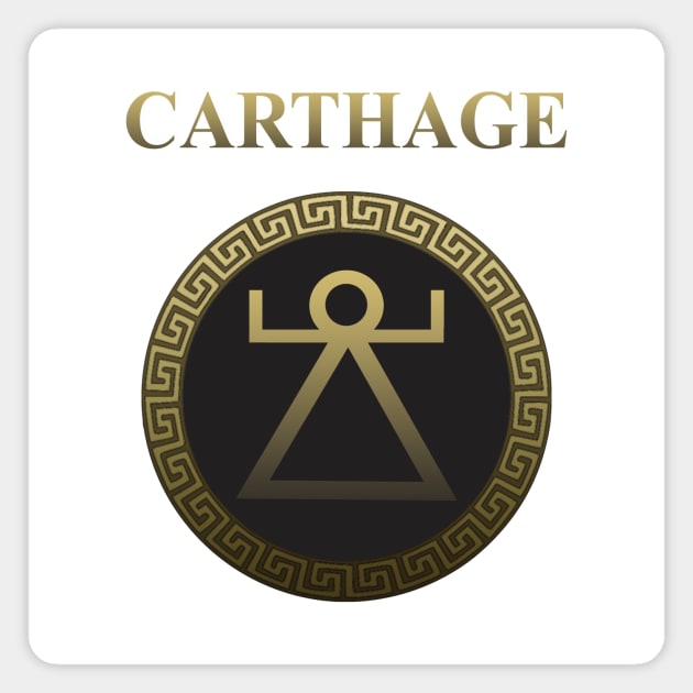 Ancient Carthage Sacred Band Shield Magnet by AgemaApparel